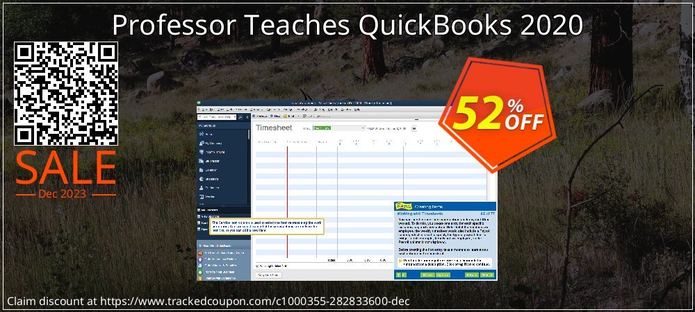 Professor Teaches QuickBooks 2020 coupon on National Walking Day discount