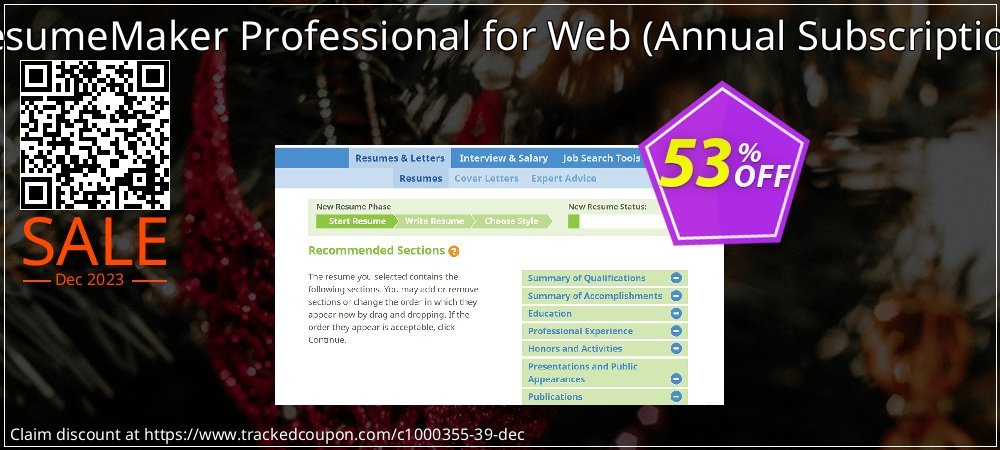 ResumeMaker Professional for Web - Annual Subscription  coupon on International Youth Day offering sales