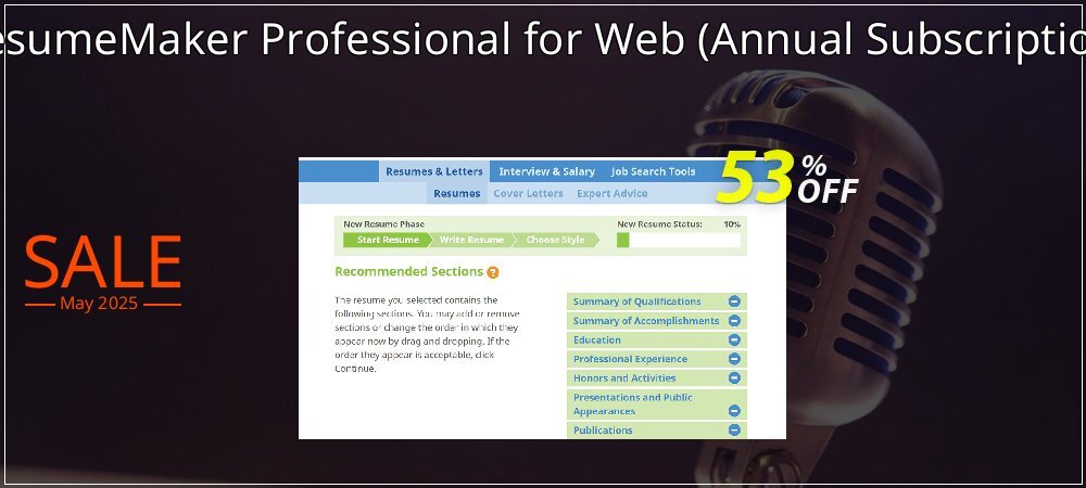 ResumeMaker Professional for Web - Annual Subscription  coupon on National Smile Day offer