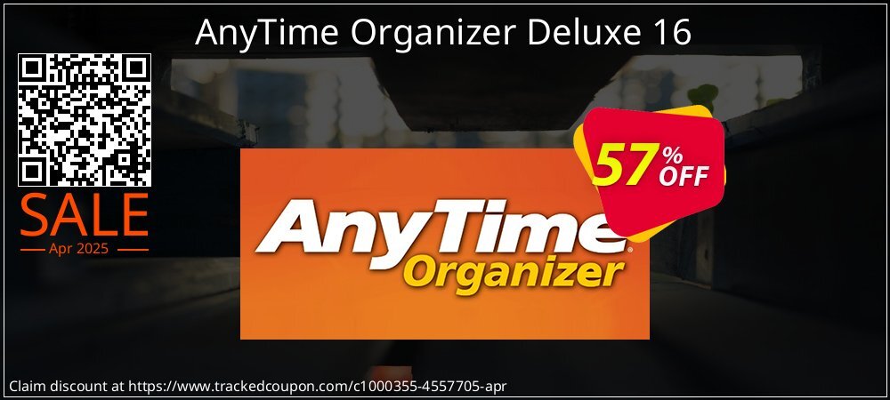 AnyTime Organizer Deluxe 16 coupon on World Backup Day discount