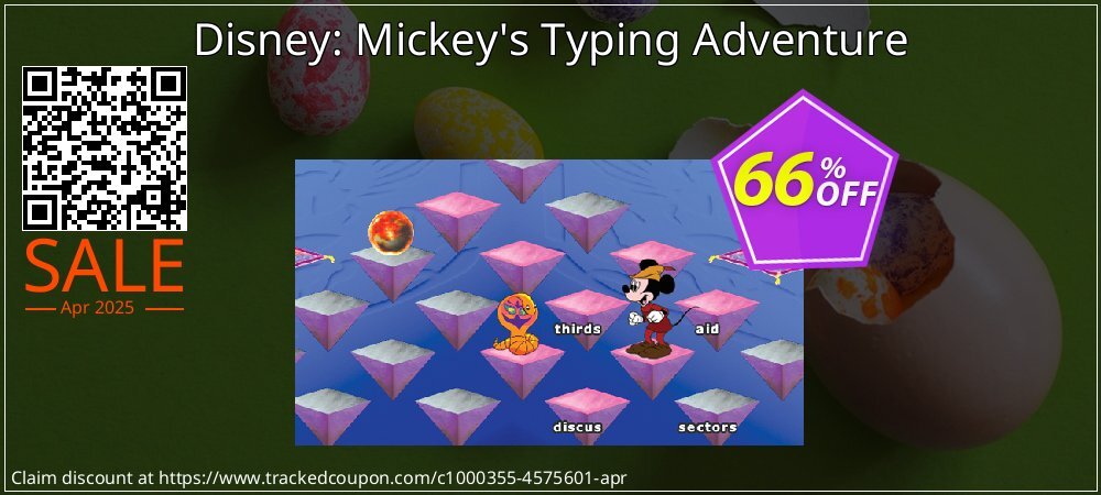 Disney: Mickey's Typing Adventure coupon on Palm Sunday discounts