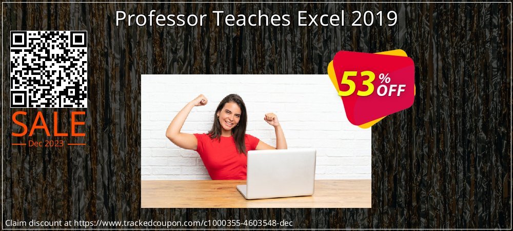 Professor Teaches Excel 2019 coupon on World Photo Day offering sales
