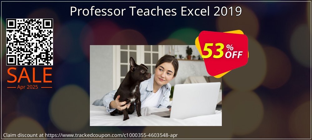 Professor Teaches Excel 2019 coupon on Virtual Vacation Day sales