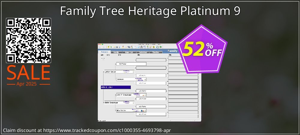 Family Tree Heritage Platinum 9 coupon on Constitution Memorial Day sales