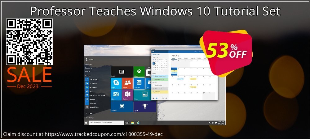 Professor Teaches Windows 10 Tutorial Set coupon on National Smile Day discount