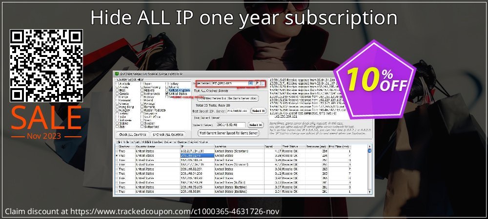 Hide ALL IP one year subscription coupon on World Party Day deals