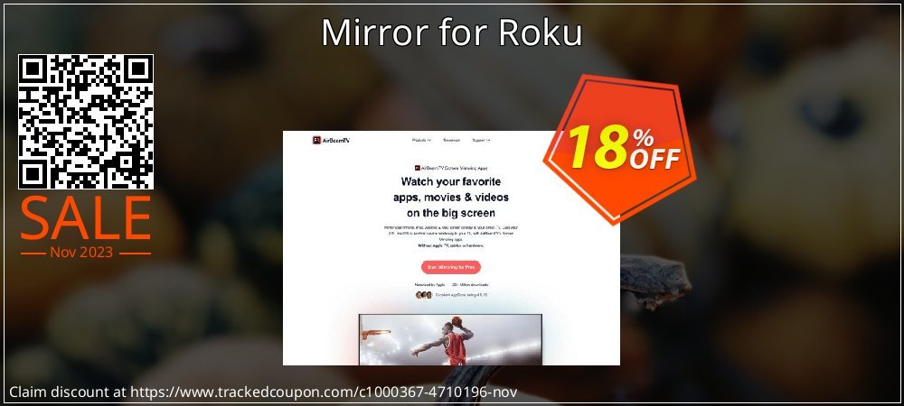 Mirror for Roku coupon on Palm Sunday deals