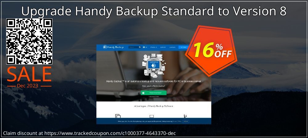 Upgrade Handy Backup Standard to Version 8 coupon on National Walking Day offer