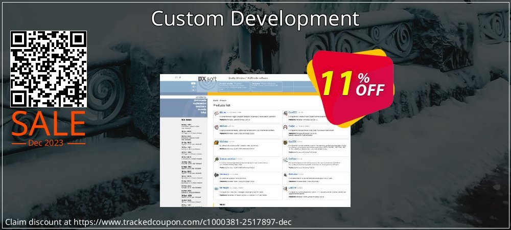 Custom Development coupon on April Fools' Day sales