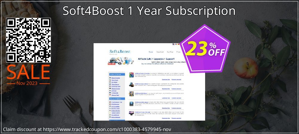 Soft4Boost 1 Year Subscription coupon on World Backup Day offering sales