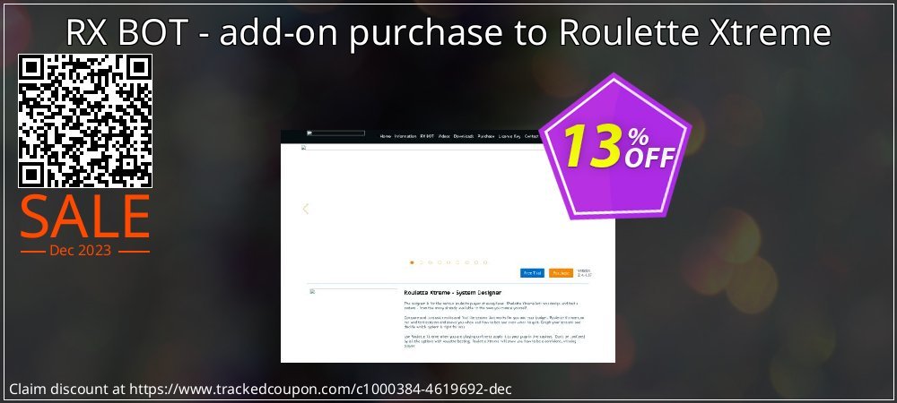 RX BOT - add-on purchase to Roulette Xtreme coupon on Working Day offer