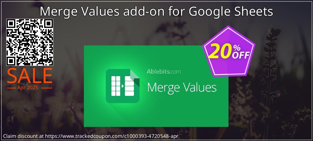 Merge Values add-on for Google Sheets coupon on Easter Day discount