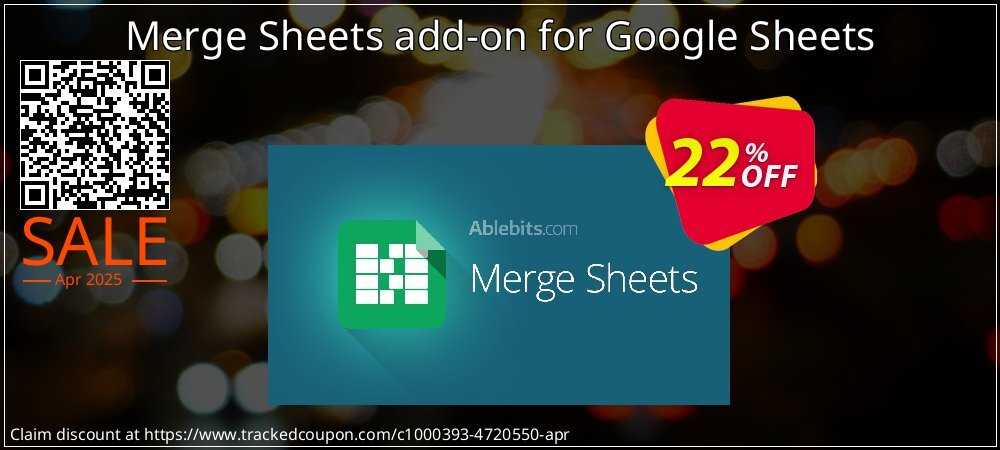 Merge Sheets add-on for Google Sheets coupon on National Walking Day offering sales