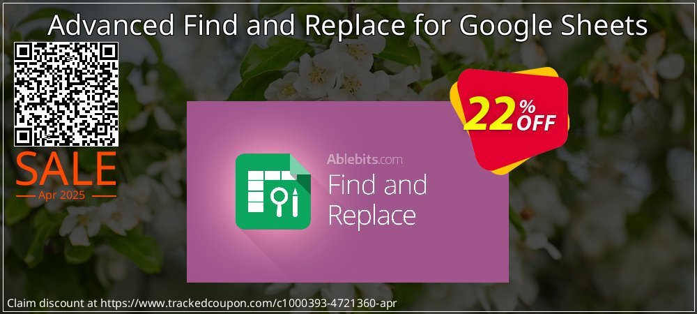 Advanced Find and Replace for Google Sheets coupon on National Walking Day offering sales