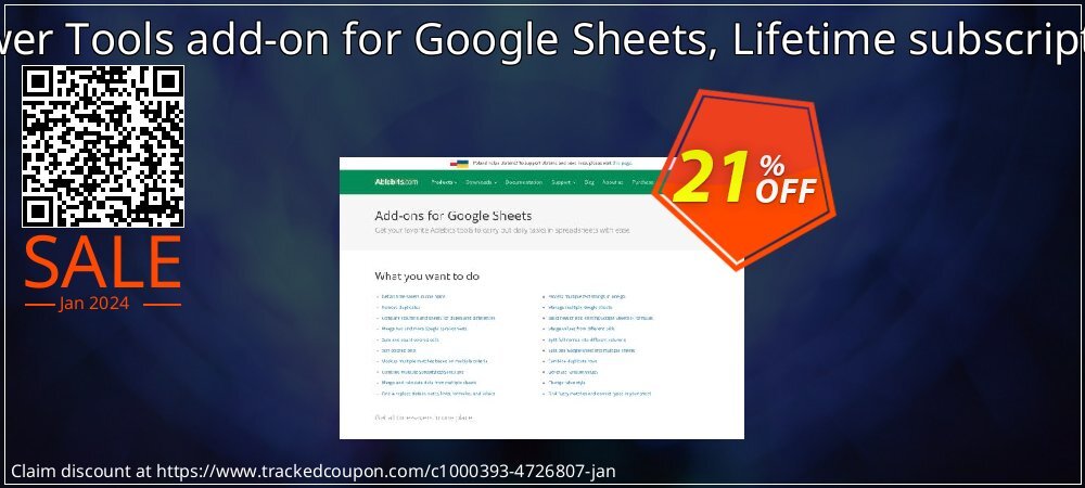 Power Tools add-on for Google Sheets, Lifetime subscription coupon on April Fools' Day discounts