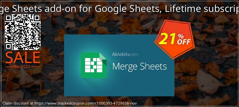 Merge Sheets add-on for Google Sheets, Lifetime subscription coupon on Easter Day offering sales