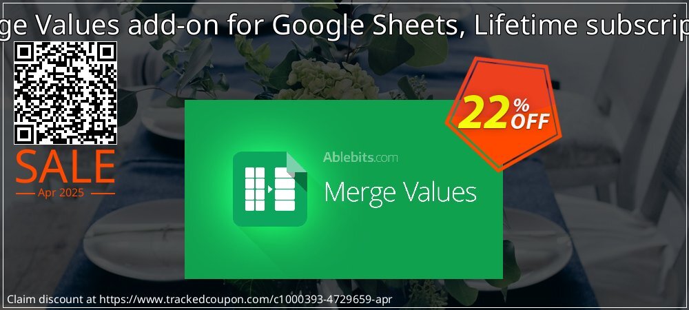 Merge Values add-on for Google Sheets, Lifetime subscription coupon on World Password Day discounts