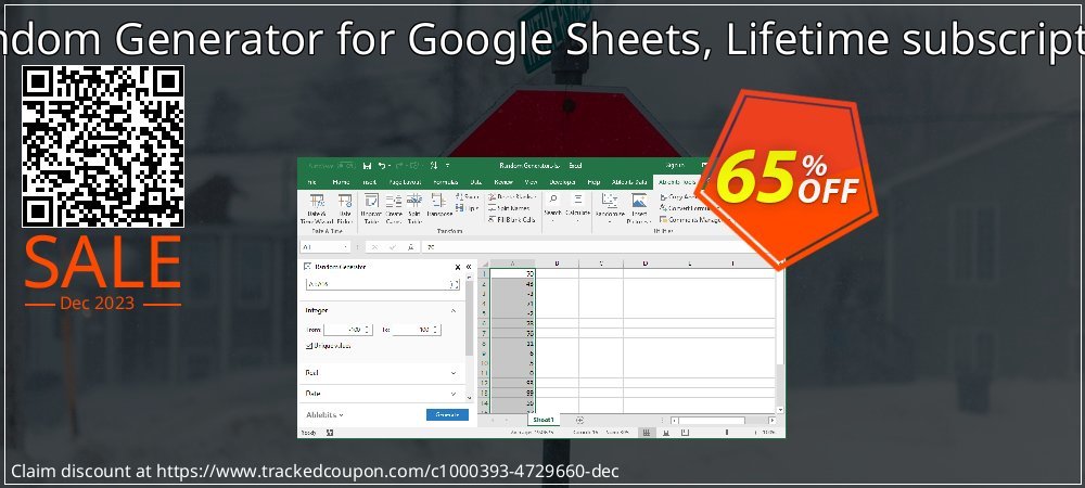 Random Generator for Google Sheets, Lifetime subscription coupon on Mother Day promotions