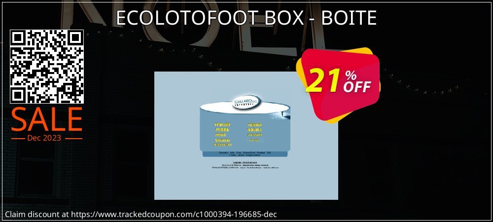 ECOLOTOFOOT BOX - BOITE coupon on National Walking Day sales