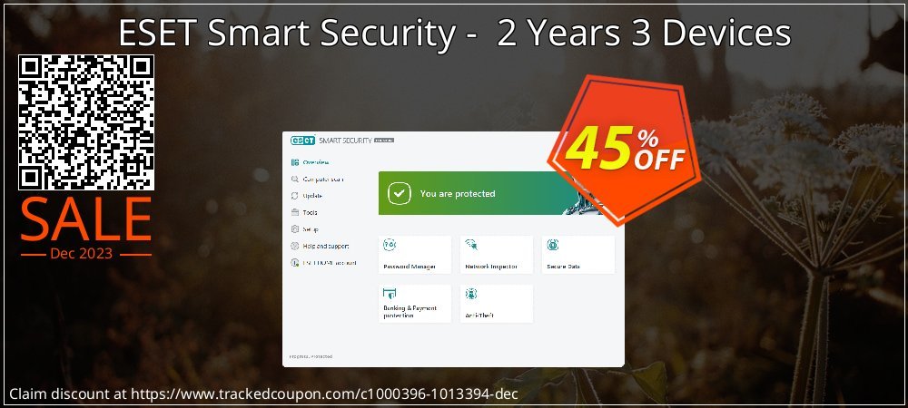 ESET Smart Security -  2 Years 3 Devices coupon on April Fools' Day offering sales