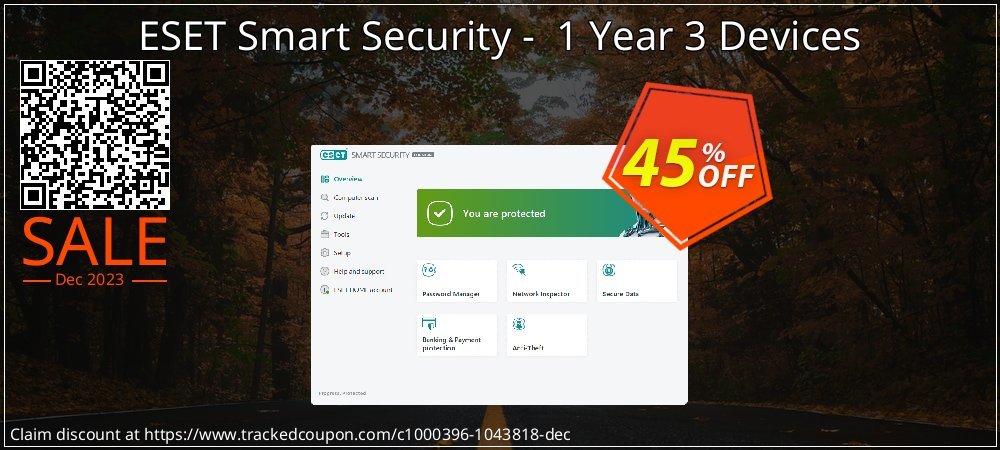 ESET Smart Security -  1 Year 3 Devices coupon on Virtual Vacation Day sales