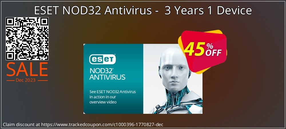 ESET NOD32 Antivirus -  3 Years 1 Device coupon on National Memo Day sales