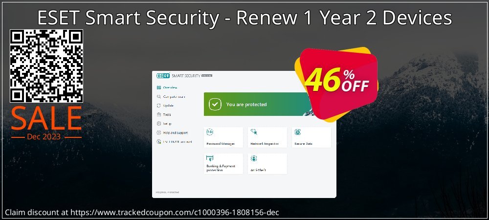 ESET Smart Security - Renew 1 Year 2 Devices coupon on Palm Sunday offering discount