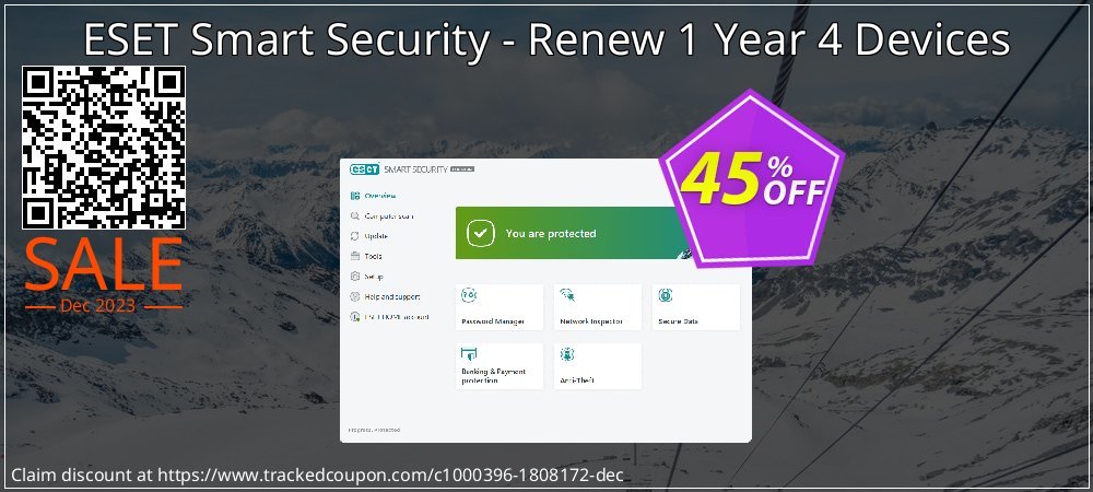 ESET Smart Security - Renew 1 Year 4 Devices coupon on April Fools Day offer