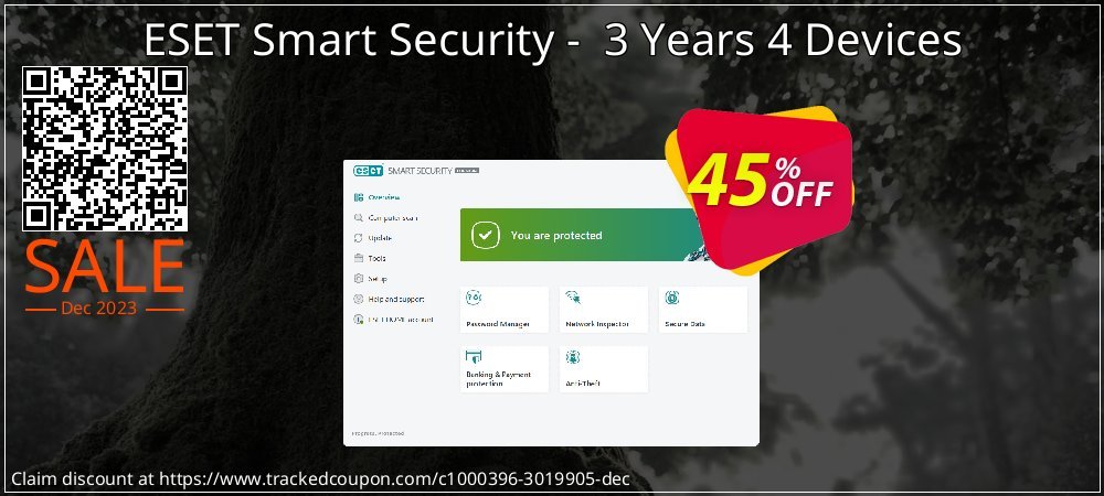 ESET Smart Security -  3 Years 4 Devices coupon on National Walking Day discount