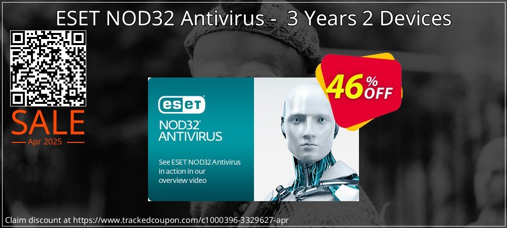 ESET NOD32 Antivirus -  3 Years 2 Devices coupon on April Fools' Day promotions