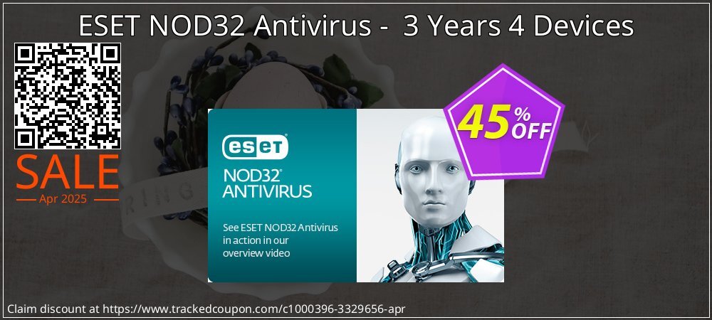 ESET NOD32 Antivirus -  3 Years 4 Devices coupon on World Party Day deals