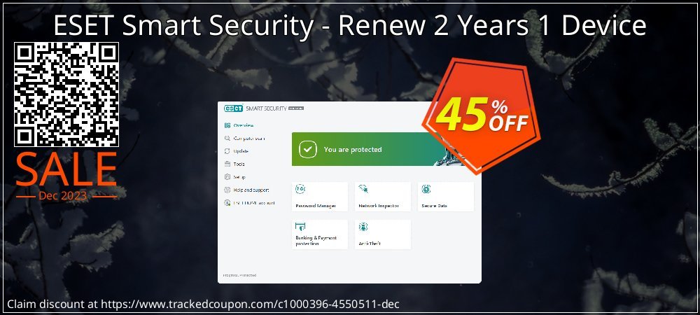 ESET Smart Security - Renew 2 Years 1 Device coupon on New Year's Day discount