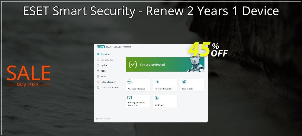 ESET Smart Security - Renew 2 Years 1 Device coupon on World Party Day super sale