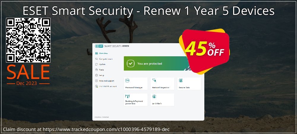 ESET Smart Security - Renew 1 Year 5 Devices coupon on Tell a Lie Day deals
