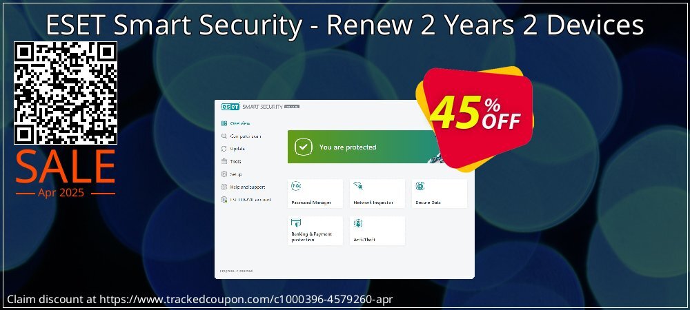 ESET Smart Security - Renew 2 Years 2 Devices coupon on National Walking Day sales