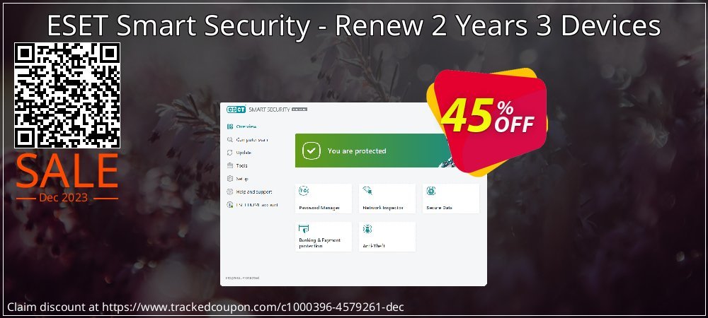 ESET Smart Security - Renew 2 Years 3 Devices coupon on Happy New Year discounts