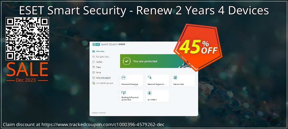 ESET Smart Security - Renew 2 Years 4 Devices coupon on Martin Luther King Day promotions