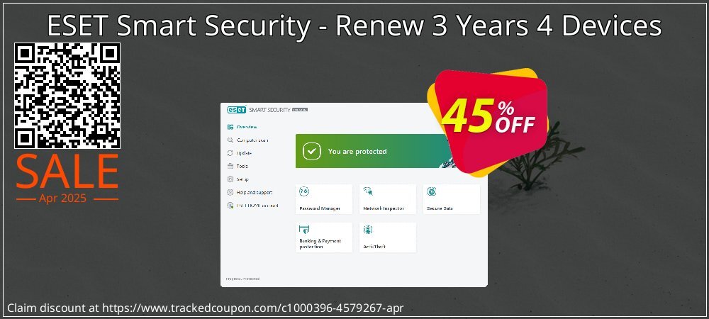 ESET Smart Security - Renew 3 Years 4 Devices coupon on April Fools' Day discounts