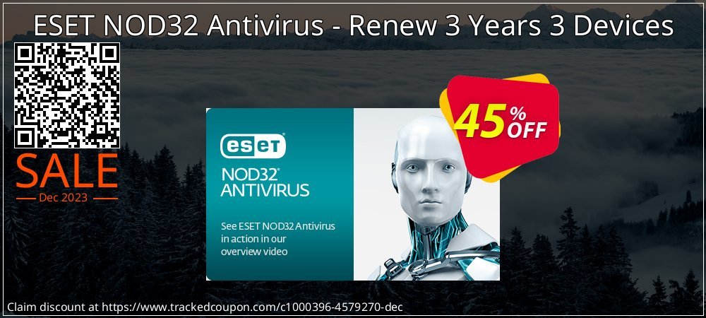 Get 45% OFF ESET NOD32 Antivirus - Renew 3 Years 3 Devices offer