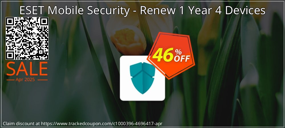 ESET Mobile Security - Renew 1 Year 4 Devices coupon on April Fools Day discount