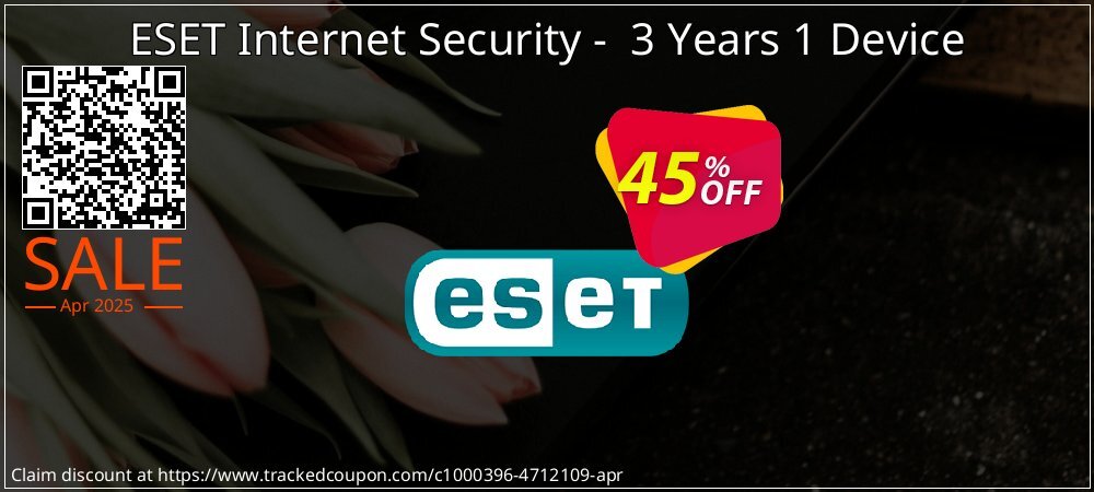 ESET Internet Security -  3 Years 1 Device coupon on World Password Day deals