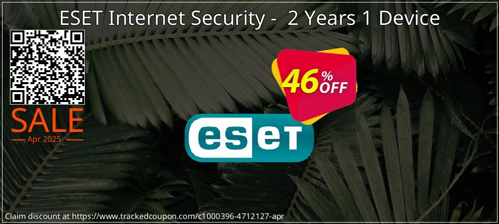 ESET Internet Security -  2 Years 1 Device coupon on April Fools' Day sales