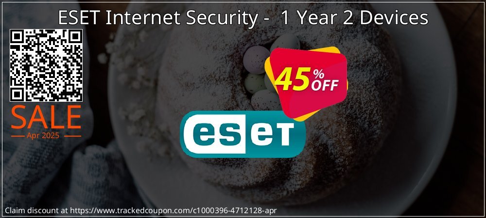 ESET Internet Security -  1 Year 2 Devices coupon on Easter Day deals