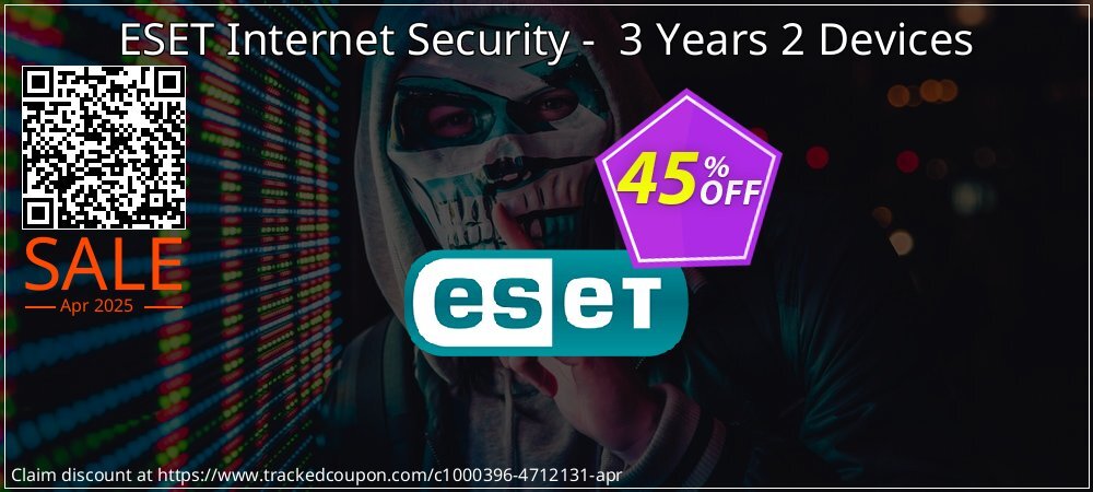 ESET Internet Security -  3 Years 2 Devices coupon on World Party Day offering discount