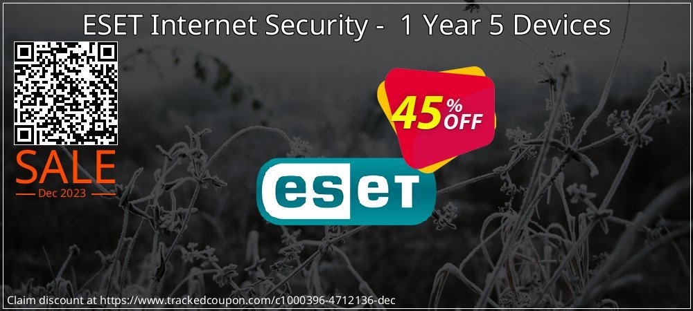 ESET Internet Security -  1 Year 5 Devices coupon on World Party Day sales