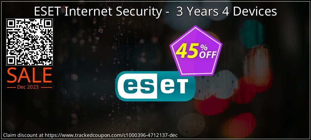 ESET Internet Security -  3 Years 4 Devices coupon on April Fools' Day deals
