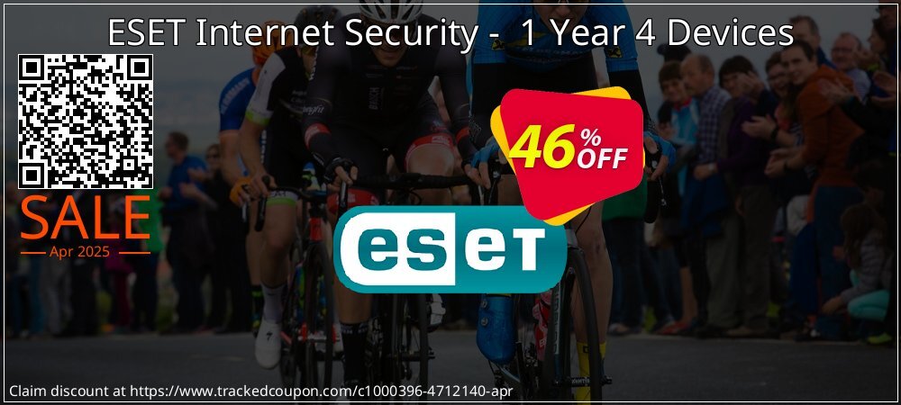 ESET Internet Security -  1 Year 4 Devices coupon on World Backup Day discount