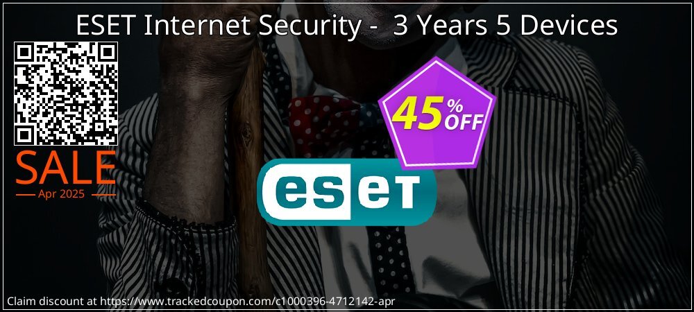 ESET Internet Security -  3 Years 5 Devices coupon on April Fools' Day super sale