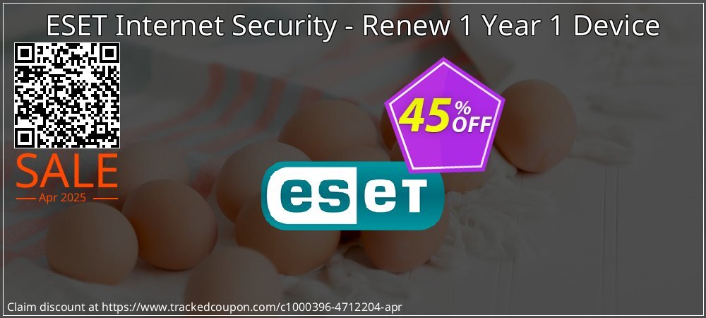 ESET Internet Security - Renew 1 Year 1 Device coupon on Tell a Lie Day offering sales