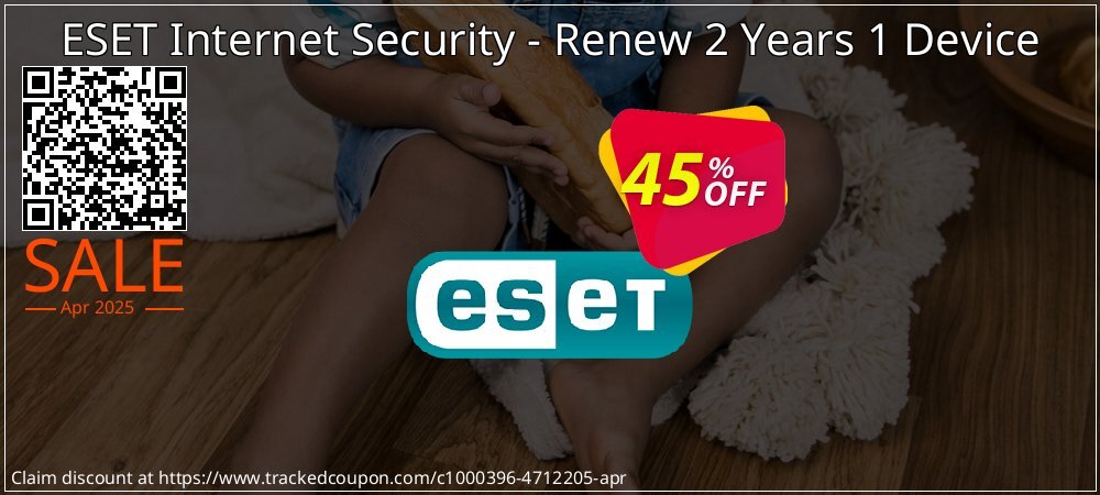 ESET Internet Security - Renew 2 Years 1 Device coupon on National Walking Day super sale